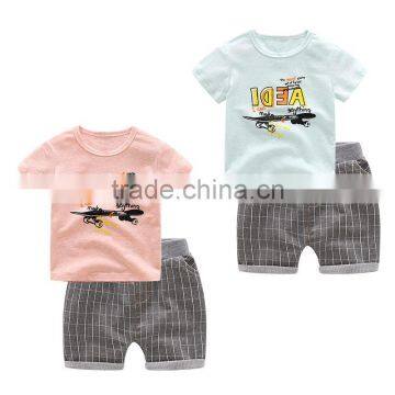 Wholesale quality summer baby boy clothes clothing set kids