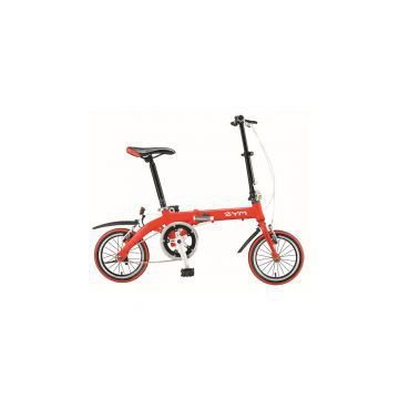 Alu mini 14inch folding bike of red color