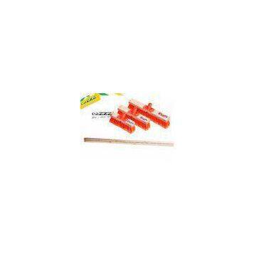 Outdoor Shingle Scraps Wooden Handle Sweeping Brooms Orange 40cm