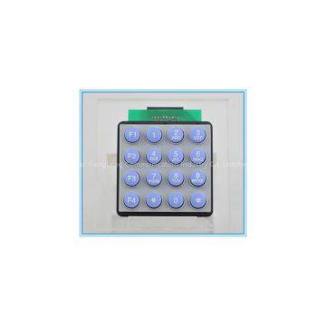 16 keys plastic rubber silicone keypad