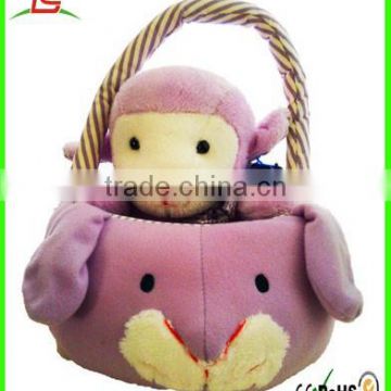 LE C1604 sheep toy basket , plush sheet toy for 2015