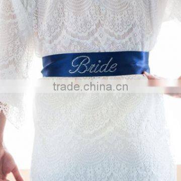 Wedding Accessory Bride Rhinestone Decal Beaded Belt for Bridal Robe