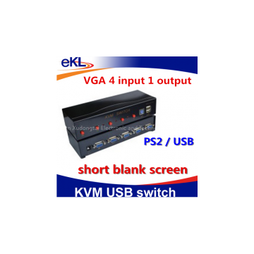 VGA 4-port KVM switch 4x1 KVM switcher 4 input 1 output