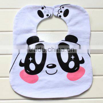 EVA plastic backing promotional baby bib cotton waterproof baby bib