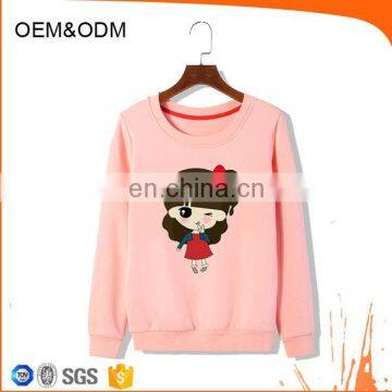 pink nylon fashion sweatshirt digital print pullover