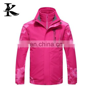 2017 New fashion kids sport waterproof ski jacket detachable fleece jacket