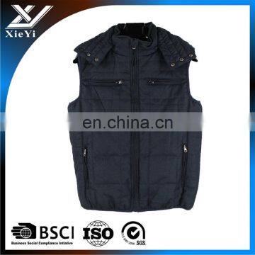 Polyester warm Contrast color women and men denim waistcoat