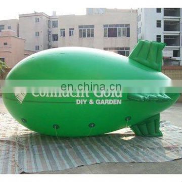 green inflatable helium blimp Airship (cube or balloon) for advertising use with customized logos