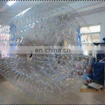 Clear transparent human hamster rolling ball