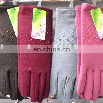 Cheapest lady polyester Cashmere gloves