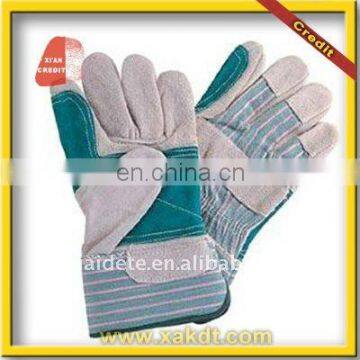 Industrial wearable laether safety gloves with CE