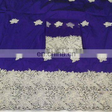 GB005-6 2015 raw silk george fabric/african lace george/raw silk george wraper made in India