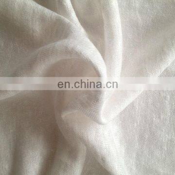 100% linen jersey fabric in ecru color/hemp fabric