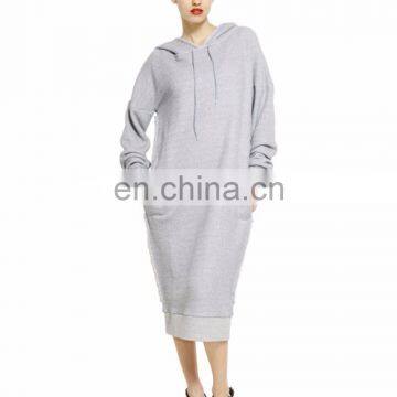 Thin Cotton Fleece Blank Wholesale Solid Color Woman Hoodie photo-2