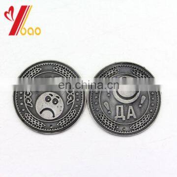 custom design metal coins plated gold with gift box