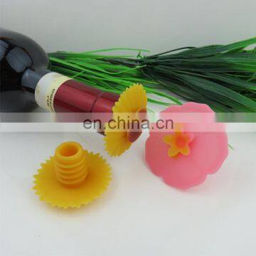 Mult-Purpose Sunflower Shape Perfect for Wine Champagne Beverage Beer Silicone Wine Bottle Stopper