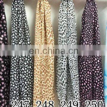 ANIMAL PRINT JACQUARD SILK SCARF Silk Imitation SCARF 160*50cm