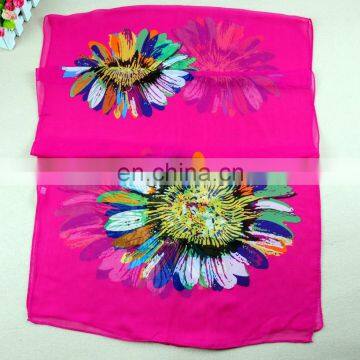 Fancy Fashional Polyester Chiffon Printed Scarf photo-5