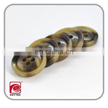 Dry-cleaning,Eco-frienly,Washable white, deep coffee color pattern thin side resin button