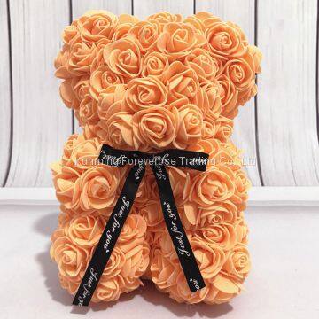 Factory Wholesale Valentine′s Day Gift PE Foam Rose Flower Teddy Bear photo-4