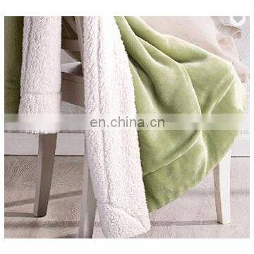 100% Polyester Sherpa Flannel Blanket Two Sides Brushed Cozy Fleece Throw photo-4
