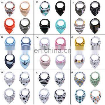 300styles Baby INS Cotton Bibs Unicorn Newborn KIDS Burp Cloths Double Layer Girls Boys Cartoon Animal Owl Pattern Bibs photo-6