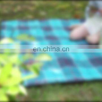 Amazon Hot Selling Check Pattern Yarn Dyed Woven Picnic Blanket Aluminum Foil Backing Waterproof