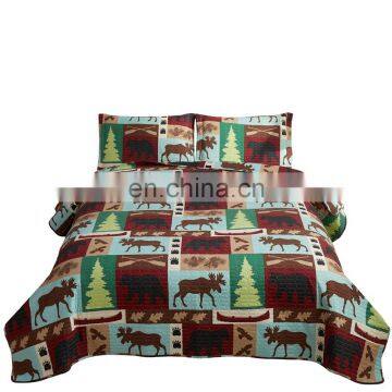 Classic Forest Bear Summer Quilt Winter Bear 100% Polyester Animals Bedspreads