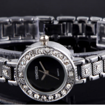 Wholesale Women's Men's Fashion Rhinestone Roman Numerals Analog Alloy Strap Quartz Watches photo-2