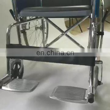 Multifunction foldable steel wheelchair and manual used in outdoor or indoor for disabled