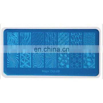 High Quality Major Dijit Series Lace design rectangle metal Nail design stamping plate for nail art