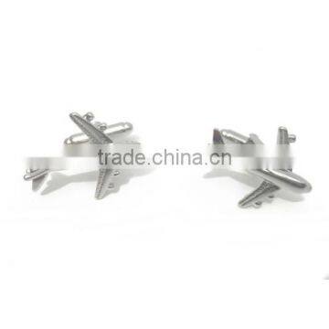 1 Pair Airplane Cufflinks,air Plane Shaped Cufflinks,silver Color,cute Cufflinks photo-3