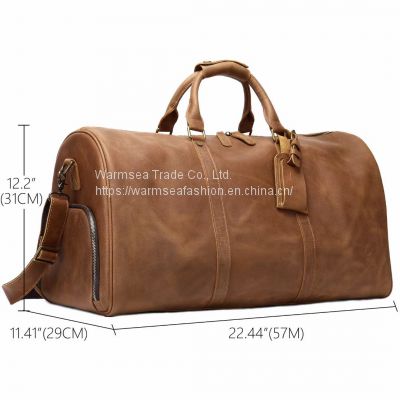 leather big size durable travel bags