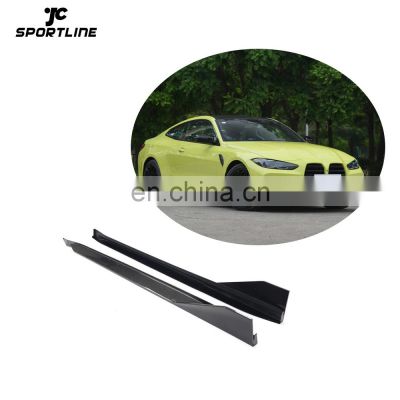 JCSportline Carbon Fiber G82 Side Skirts Extinsion for BMW 4 Series G82 M4 Coupe 2-Door 2021-2022 P Style