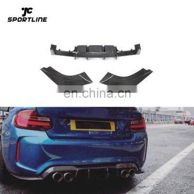 Carbon Fiber F87 M2C Rear Lip Splitter for BMW M2 Competition 2019-2021