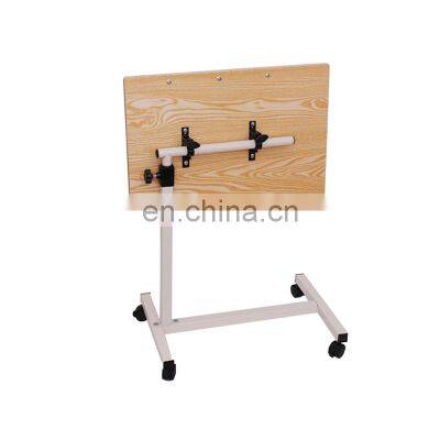 Good Quality Cheap Hospital Mobile Overbed Wooden ABS Folding Dinning Table photo-2