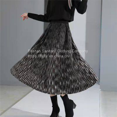 Autumnandwinterdresswoman21yearsofnewwomen'sclothingKoreanversionthinfashiontemperamentversatilelongsleeveplaidshirtskirtsmallageretrowaistoverthekneelongskirtwoman