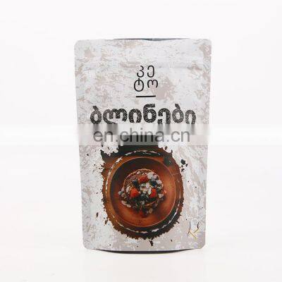 Matte Finish Aluminum Foil Compostable Doypack Stand Up Zipper Pouch Plastic Snack Food Bag