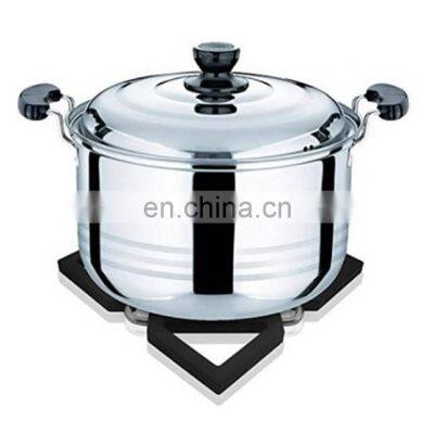 Expandable Trivet Silicone Stainless Steel Foldable Pot Holder Hot Pad photo-4