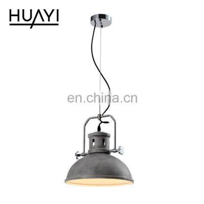 HUAYI Factory Wholesale Vintage Decoration Iron Solid Wood Indoor 5W 10W Living Room Kitchen Hanging LED Pendant Light photo-3