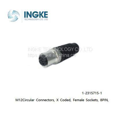 INGKE,1-2315715-1,M12Circular Connectors, X Coded, Female Sockets, Receptacle, 8PIN, IP67