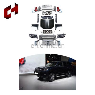 CH Hot Selling Assembly Front Bumper Side Skirt Ducktail Spoiler Led Light Whole Bodykit For Toyota Prado 2010-2014 To 2018