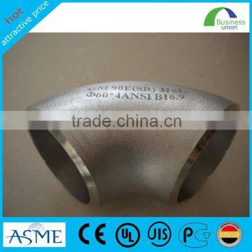 ANSI b16.9 316L stainless steel pipe fitting and elbow