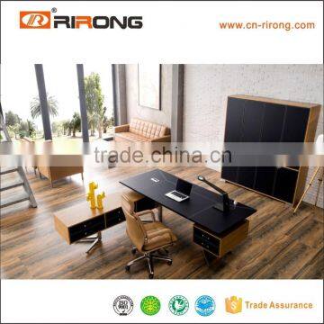 Individual Leather Customized Wood Grain Office Desk photo-3