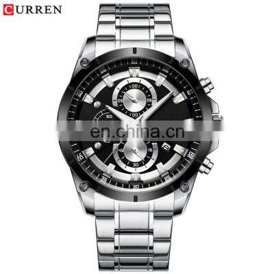 CURREN 8360 Latest Simple Men Watch Stainless Steel Chronograph Calendar Quartz Luminous Man Watch Sales Online photo-4