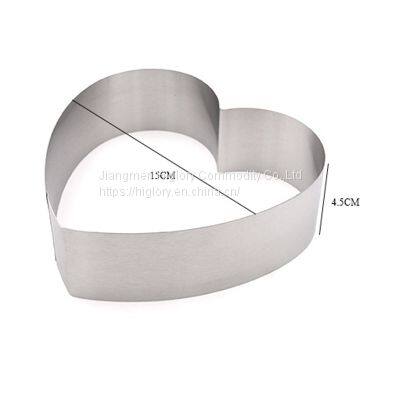 3Pcs Different Size 3d Diy Mousse Fondant Baking Custom Heart Shape Stainless Steel Cake Mould photo-5