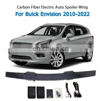 High Quality ABS Gloss Carbon Fiber Electric Brake Light Car Rear Wing Spoiler For Buick Envision 2010-2022