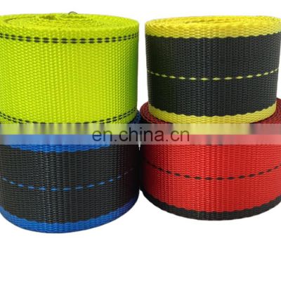 Hot sales high strength fluorescent Low extend webbing wholesale polyester belt for full body harness