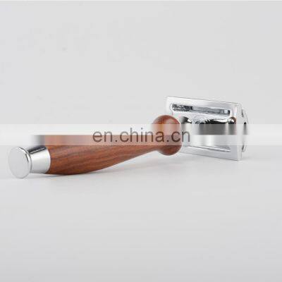 Sandal Wood Eco Friendly Safety Razor And Badger Hair Brush Shaving Razor Set photo-5