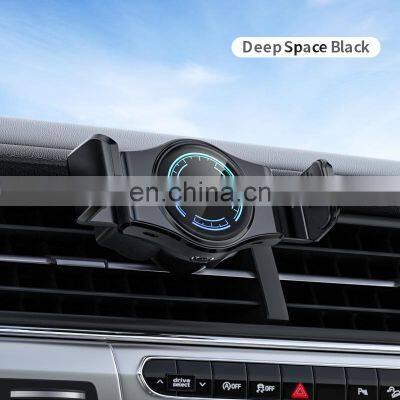 New ArrivalAuto Clamping Car Charger Phone Holder 15W Wireless Car Charger Cell Phone Holder For Phone
